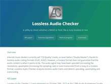 Tablet Screenshot of losslessaudiochecker.com